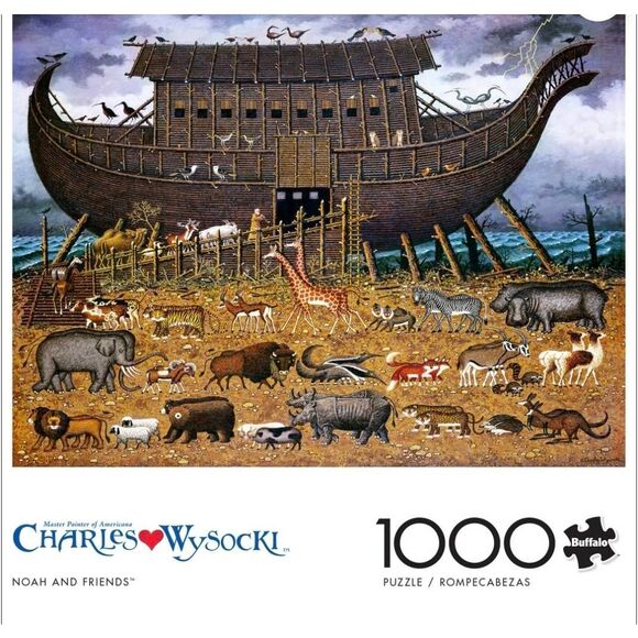 Buffalo Games Charles Wysocki Noah & Friends 1000 pc Jigsaw Puzzle - Picture 1 of 10